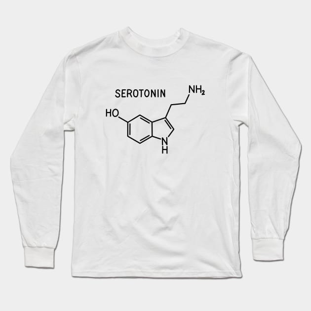 Serotonin molecule Long Sleeve T-Shirt by valentinahramov